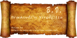 Brankován Virgília névjegykártya